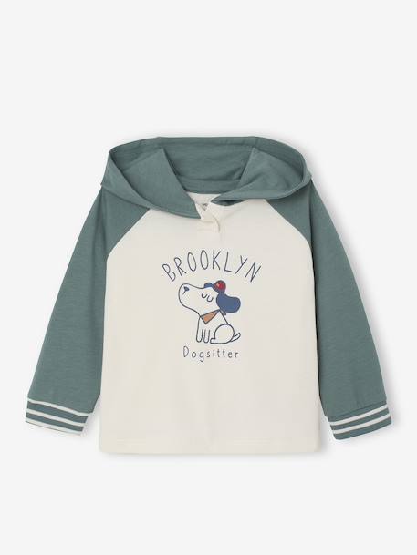 Hooded T-shirt for babies green - vertbaudet enfant 