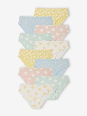 Girls-Underwear-Knickers-Pack of 10 Fancy Briefs for Girls
