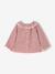 Gingham Flannel Blouse with Frilled Collar for Newborns ecru - vertbaudet enfant 