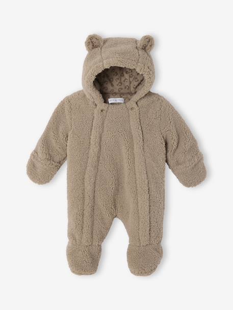 Pramsuit with Leopard Lining, Family Capsule Collection, ENVIE DE FRAISE taupe - vertbaudet enfant 