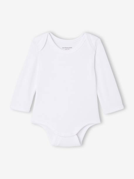 Lot de 3 bodies naissance en maille côtelée et interlock bleu ciel - vertbaudet enfant 
