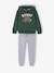 Ensemble Sport Garçon Sweat Capuche imprimé + Jogging Uni bleu pétrole+lichen - vertbaudet enfant 