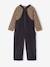Set of t-shirt and cord dungarees girl anthracite - vertbaudet enfant 