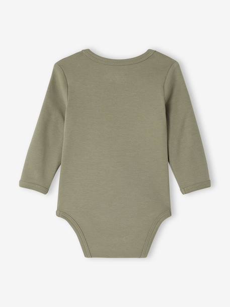 Pack of 5 Bodysuits with Cut-Away Shoulders for Newborns khaki - vertbaudet enfant 