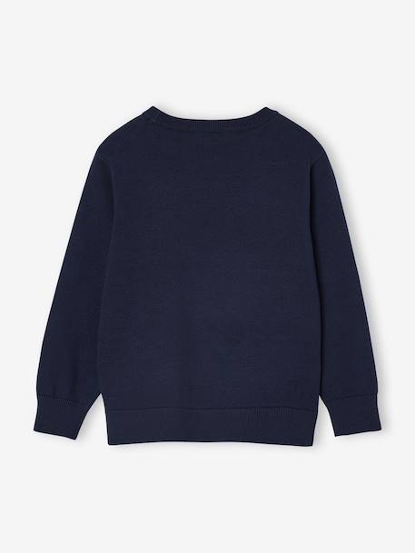 Jacquard Jumper for Boys navy blue - vertbaudet enfant 