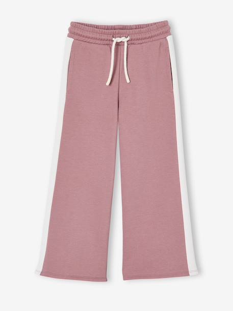 Hooded Sweatshirt + Wide-Leg Joggers Sportswear Set old rose - vertbaudet enfant 