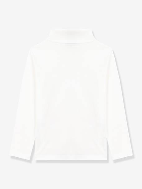 Polo-neck top for children in plain cotton by PETIT BATEAU white - vertbaudet enfant 