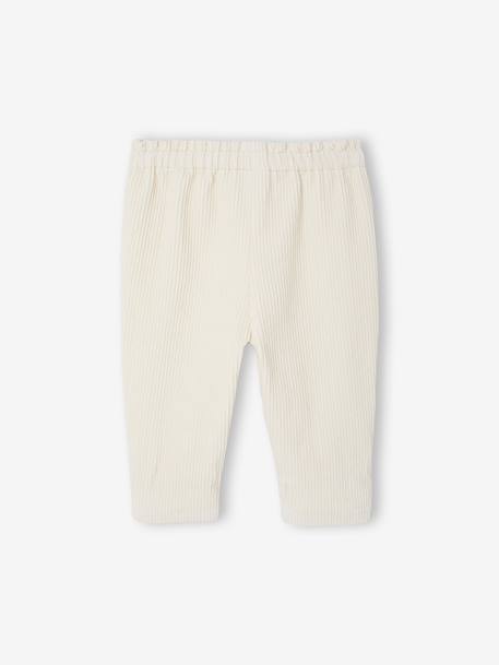 Pantalon naissance en velours côtelé écru - vertbaudet enfant 