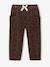 Loose-Fit Corduroy Trousers for Girls chocolate+old rose - vertbaudet enfant 