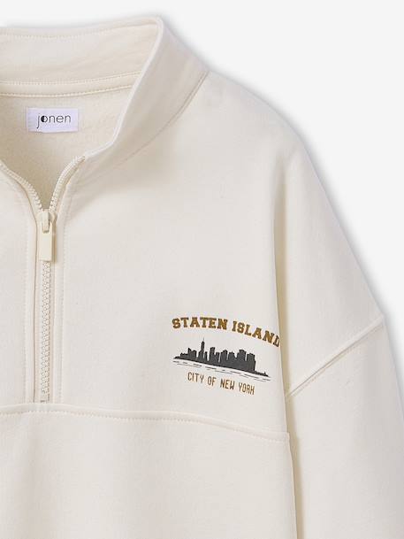 Trucker Sweatshirt for Boys, Jonen ecru - vertbaudet enfant 