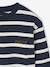 Striped Long-Sleeved T-Shirt for Boys ecru+night blue - vertbaudet enfant 