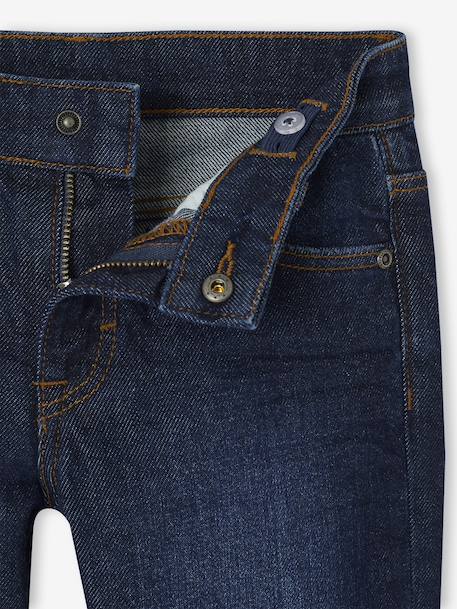 Jean garçon droit à revers denim brut+stone - vertbaudet enfant 