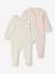 Lot de 2 pyjamas naissance fille en velours personnalisable écru - vertbaudet enfant 