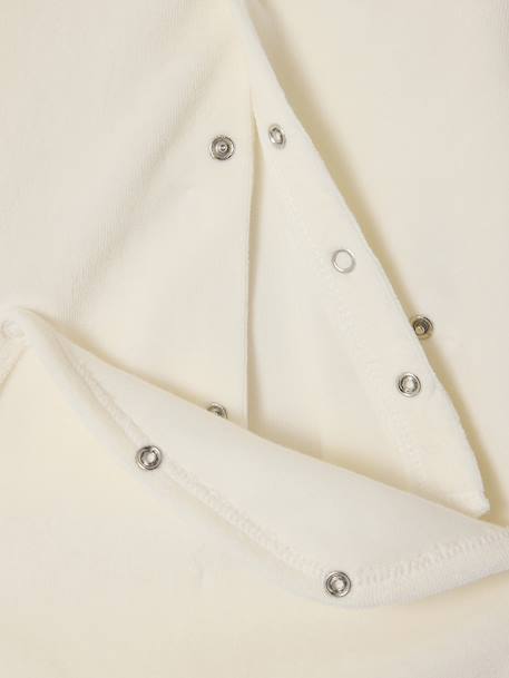 Pack of 2 Sleepsuits in Velour for Newborn Girls, ENVIE DE FRAISE ecru - vertbaudet enfant 