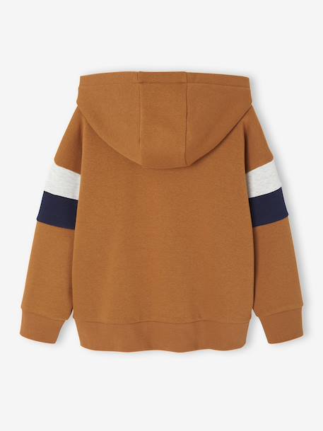 Hooded Sweatshirt with Print lichen+pecan nut - vertbaudet enfant 
