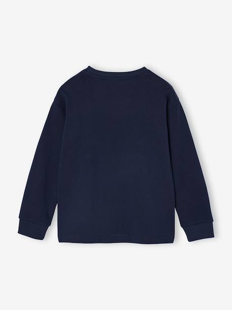 T-Shirt with Bouclé Motif for Boys navy blue - vertbaudet enfant 