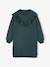 Fleece Dress with Frill for Girls ecru+emerald green+vanilla - vertbaudet enfant 