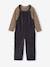 Set of t-shirt and cord dungarees girl anthracite - vertbaudet enfant 