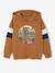 Hooded Sweatshirt with Print lichen+pecan nut - vertbaudet enfant 