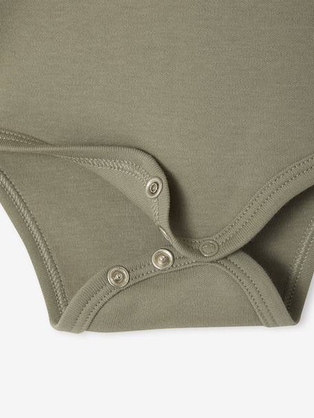 Pack of 5 Bodysuits with Cut-Away Shoulders for Newborns khaki - vertbaudet enfant 