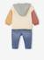 Hooded sweatshirt + jeans set for babies multicoloured - vertbaudet enfant 