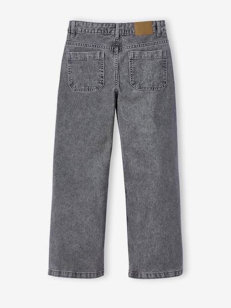 Loose-Fit Jeans for Girls, JONEN denim grey+medium blue - vertbaudet enfant 