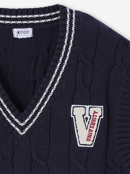 Sleeveless Jumper for Girls, JONEN navy blue - vertbaudet enfant 