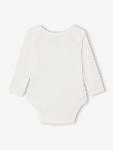Lot de 3 bodies naissance en maille pointelle et interlock écru - vertbaudet enfant 