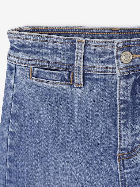 Indestructible Wide Leg Jeans for Girls medium blue - vertbaudet enfant 