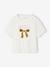 Short-Sleeved T-Shirt with Reversible Sequin Motif, for Girls dusky pink+ecru - vertbaudet enfant 