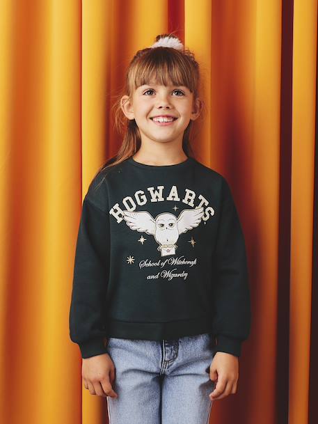 Harry Potter® girl's sweatshirt fir green - vertbaudet enfant 