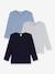 Pack of 3 Long-Sleeved T-Shirts for Children by PETIT BATEAU blue - vertbaudet enfant 