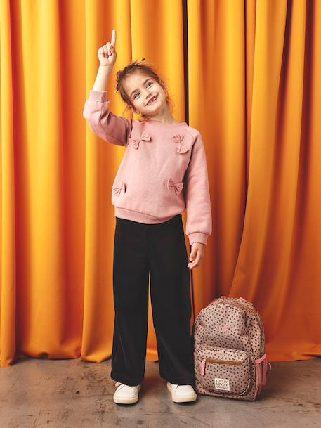 Sweatshirt with raised bow details for girls blush - vertbaudet enfant 