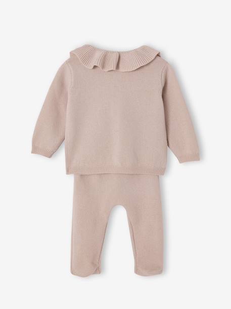 Ensemble naissance laine et cachemire personnalisable blush - vertbaudet enfant 