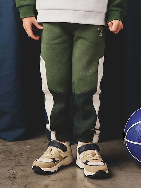 Colourblock Joggers for Boys fir green - vertbaudet enfant 