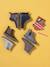 Boots enfant fille cuir détails festons lot beige+marine+marron+noir+taupe - vertbaudet enfant 