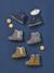 Leather Boots with Elastic, for Baby Girls black+bordeaux red+Camel+navy blue+printed beige - vertbaudet enfant 