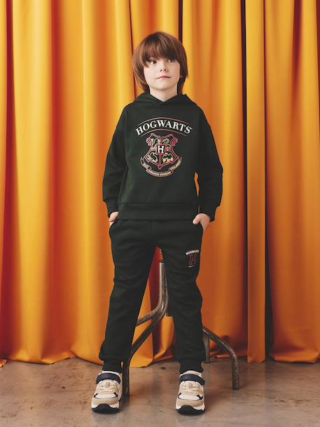 Boys' Harry Potter® sweatshirt + trouser sportswear set in fleece fir green - vertbaudet enfant 