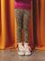 Leggings Lined in Polar Fleece for Girls BROWN LIGHT ALL OVER PRINTED+chocolate+dusky pink+printed grey - vertbaudet enfant 