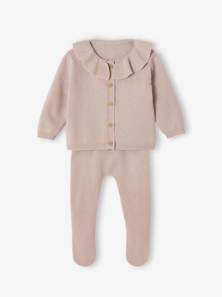 Customisable ENVIE DE FRAISE wool and cashmere newborn set blush - vertbaudet enfant 