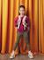 Leggings Lined in Polar Fleece for Girls BROWN LIGHT ALL OVER PRINTED+chocolate+dusky pink+printed grey - vertbaudet enfant 