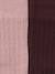 Pack of 2 Pairs of Cable Knit Tights for Girls mauve - vertbaudet enfant 