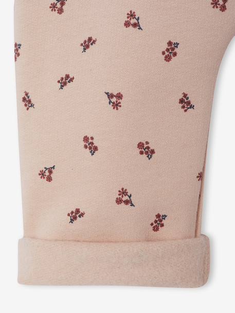Trousers in Cotton Fleece, for Newborn Babies 6316+camel+rose - vertbaudet enfant 