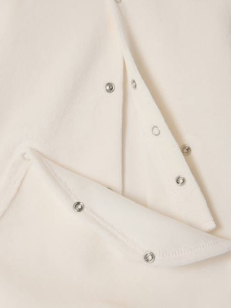 Pack of 2 Velour Sleepsuits for Newborns, ENVIE DE FRAISE ecru - vertbaudet enfant 
