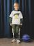 Sports Sweatshirt with Double Sleeves, Ball in Relief, for Boys fir green+marl white - vertbaudet enfant 