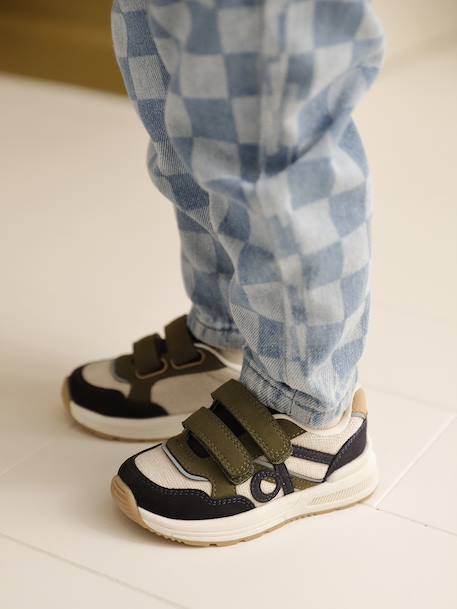 Hook-and-Loop Trainers for Boys navy blue+set blue - vertbaudet enfant 