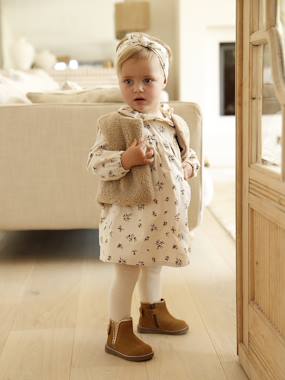-Coffret bébé robe + gilet + bandeau