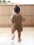 Short Corduroy Dungarees for Babies pecan nut - vertbaudet enfant 