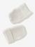 Set of beanie, mittens and slippers in organic cotton and its customisable pouch ecru+marl beige+rose - vertbaudet enfant 