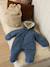 Denim Pramsuit with All-Over Print, for Newborns stone - vertbaudet enfant 